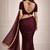 maroon color tissue ready to wear partywear saree