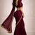 maroon color tissue ready to wear partywear saree