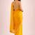 Yellow color satin fabric ready to wear partywear saree