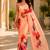 orange color cotton blend beautiful saree