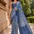 blue color cotton blend beautiful saree