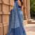 blue color cotton blend beautiful saree