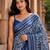 blue color cotton blend beautiful saree