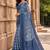blue color cotton blend beautiful saree