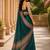 green color cotton blend beautiful saree