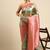 Pink & Green Kalamkari Silk Blend Banarasi Saree