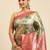 Pink & Green Kalamkari Silk Blend Banarasi Saree