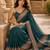 green color cotton blend beautiful saree