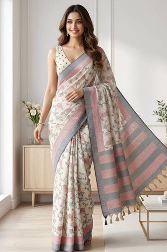 black color cotton silk woven designer saree