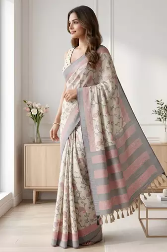 black color cotton silk woven designer saree
