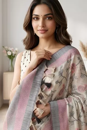 black color cotton silk woven designer saree