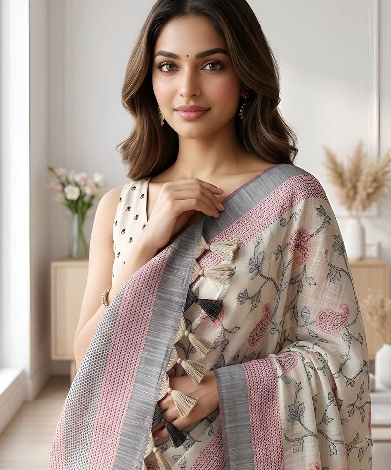 black color cotton silk woven designer saree