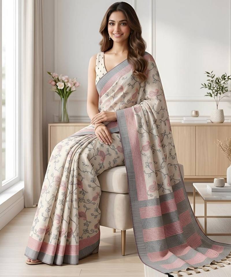 black color cotton silk woven designer saree