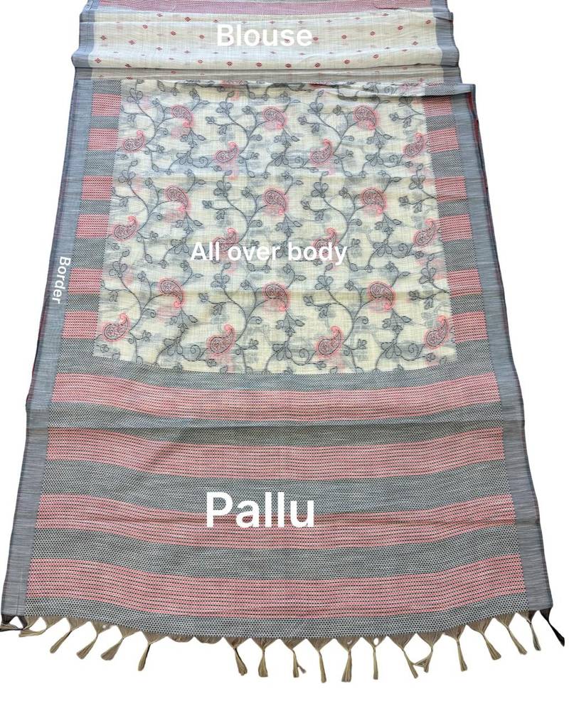 black color cotton silk woven designer saree