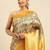 Beige & Yellow Ethnic Motifs Silk Blend Banarasi Saree