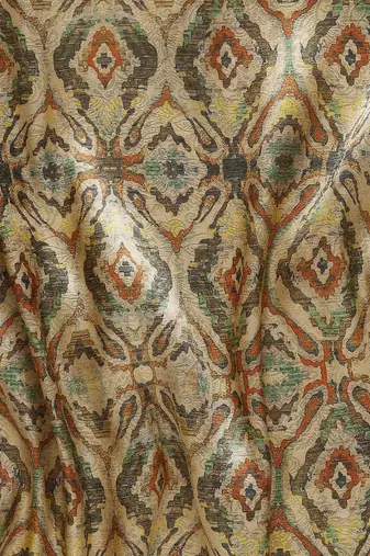 Beige & Yellow Ethnic Motifs Silk Blend Banarasi Saree