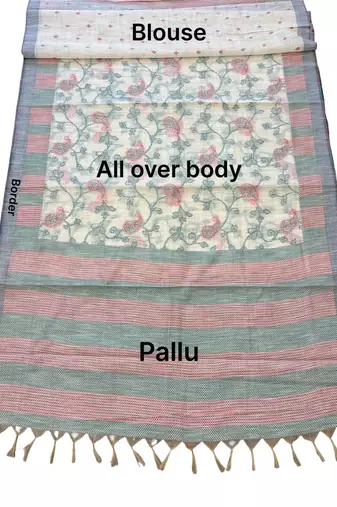green color cotton silk woven designer saree