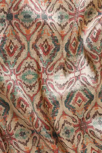 Pink & Cream-Coloured Ethnic Motifs Silk Blend Banarasi Saree