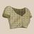 Cream-Coloured & Olive Green Ethnic Motifs Silk Blend Banarasi Saree