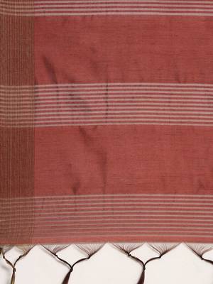 Pink & Red Kalamkari Ready to Wear Tussar Saree 5