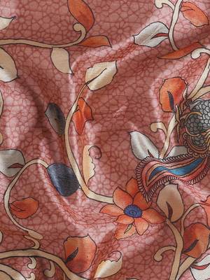 Pink & Red Kalamkari Ready to Wear Tussar Saree 6