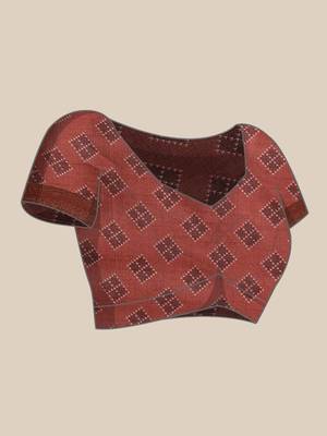 Pink & Red Kalamkari Ready to Wear Tussar Saree 7