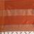Orange & Blue Floral Print Tussar Saree