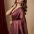 maroon color silk blend saree for graceful ceremonial looks