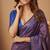 purple color silk blend saree for graceful ceremonial looks