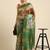 Green & Red Kalamkari Tussar Saree