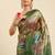 Green & Red Kalamkari Tussar Saree