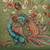Green & Red Kalamkari Tussar Saree