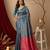 teal blue/pink color silk blend saree for graceful ceremonial looks