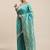 Turquoise Blue Ethnic Motifs Bhagalpuri Saree