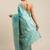Turquoise Blue Ethnic Motifs Bhagalpuri Saree
