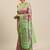Peach-Coloured & Green Kalamkari Zari Silk Cotton Saree