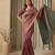 brown color silk blend saree for graceful ceremonial looks