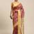 Maroon & Yellow Kalamkari Zari Silk Cotton Tussar Saree