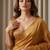 yellow color silk blend saree for graceful ceremonial looks