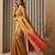 yellow color silk blend saree for graceful ceremonial looks