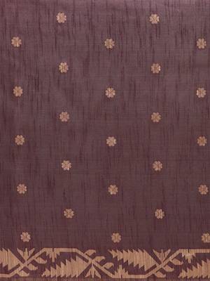 Burgundy & Beige Ethnic Motifs Bhagalpuri Saree 3