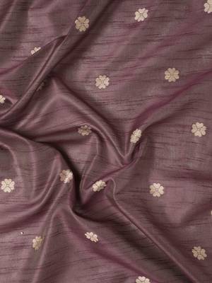 Burgundy & Beige Ethnic Motifs Bhagalpuri Saree 5