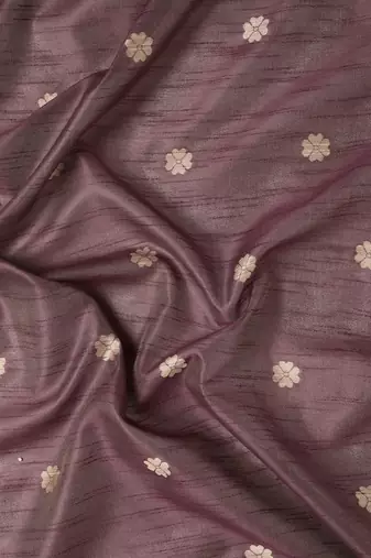 Burgundy & Beige Ethnic Motifs Bhagalpuri Saree