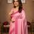 pink color manipuri kalam smart glamorous looks saree