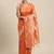Peach-Coloured & Beige Ethnic Motifs Bhagalpuri Saree