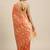 Peach-Coloured & Beige Ethnic Motifs Bhagalpuri Saree