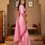 pink color manipuri kalam smart glamorous looks saree