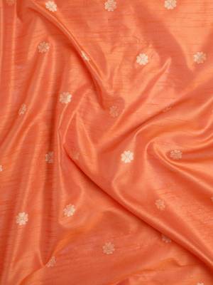 Peach-Coloured & Beige Ethnic Motifs Bhagalpuri Saree 5