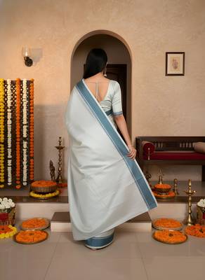teal green color manipuri kalam smart glamorous looks saree 2