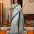 teal green color manipuri kalam smart glamorous looks saree